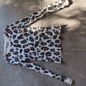 Forever 21 Leopard Print Thermal Top Size Small